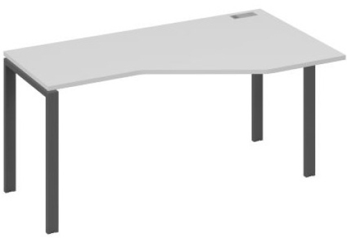 Стол эргономичный правый Мира Нумо, цвет серый + антрацит