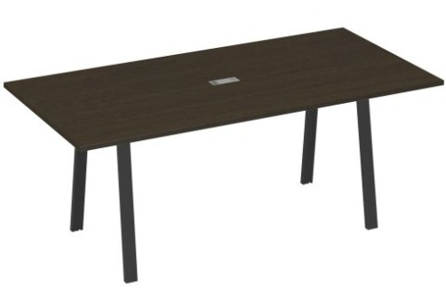 Стол для переговоров 200 Мира Трио, цвет венге + антрацит