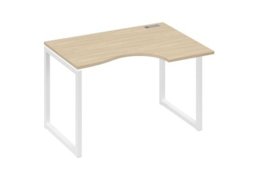 Стол эргономичный правый Мира Одри, цвет дуб скандинавский + белый