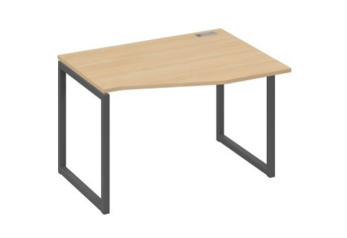 Стол эргономичный правый Мира Одри, цвет натуральный дуб + антрацит