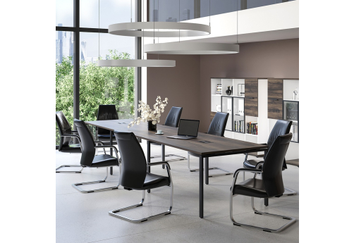 Стол переговорный (3 столешницы) Динен, цвет дуб мали-белый