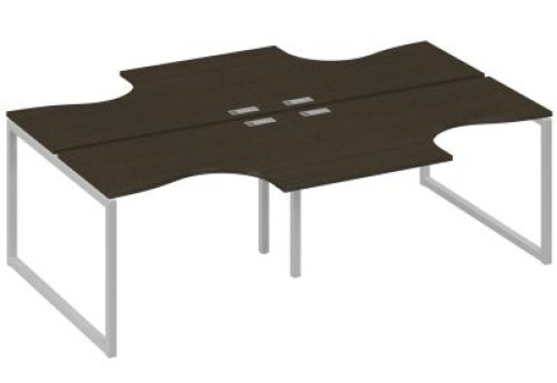 Рабочая станция эргономичная (4х120) Мира Одри, цвет венге + серый