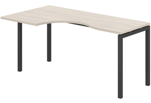 Стол эргономичный левый Индиго Форт, цвет дуб светлый + антрацит