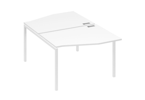 Рабочая станция эргономичная 2х120 Техно Мира Лофт, цвет белый премиум + белый