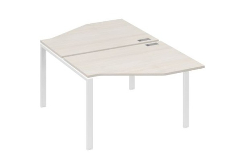 Рабочая станция эргономичная (2х120) Мира Нумо, цвет дуб шамони + белый