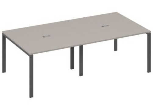 Стол для переговоров прямоугольный Мира Нумо, цвет мокко премиум + антрацит