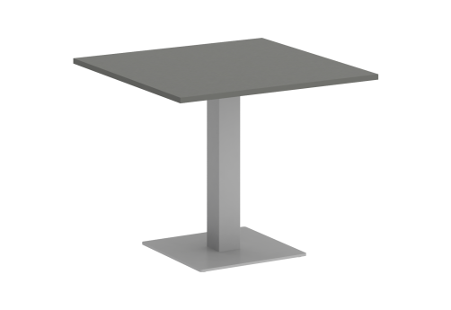 Стол для переговоров квадратный, цвет металлик