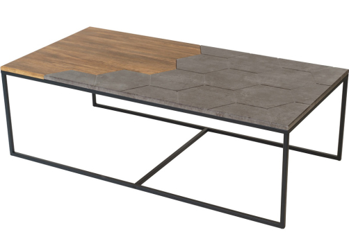 Стол журнальный Лето 1038, цвет дуб + бетон