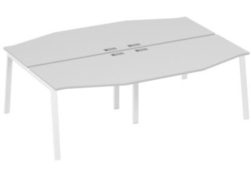 Станция рабочая эргономичная 4х120 Мира Трио, цвет серый + белый