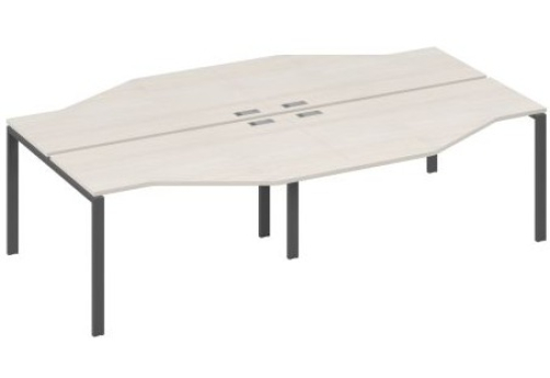 Рабочая станция эргономичная (4х140) Мира Нумо, цвет дуб шамони + антрацит