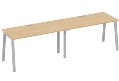 Станция рабочая 2х140 Мира Трио, цвет натуральный дуб + серый