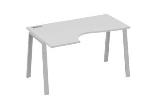 Стол эргономичный левый 140 Мира Трио, цвет серый + серый