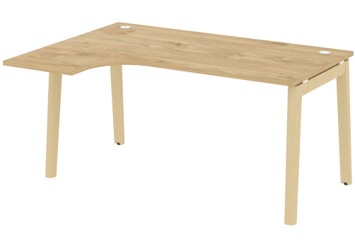 Стол эргономичный левый, цвет тиквуд светлый