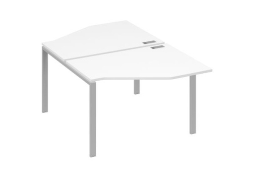 Рабочая станция эргономичная (2х120) Мира Нумо, цвет белый премиум + серый