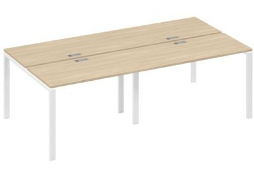 Рабочая станция (4х120) Мира Нумо, цвет дуб скандинавский + белый