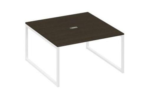 Стол для переговоров квадратный Мира Одри, цвет венге + белый