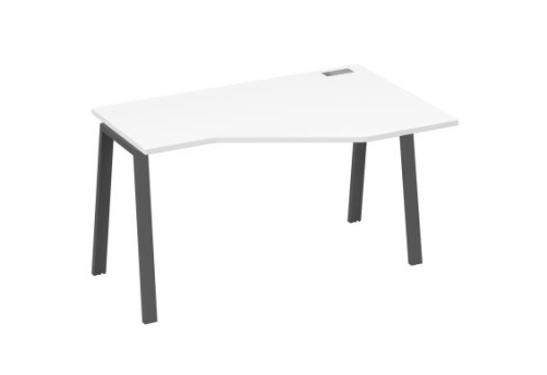 Стол эргономичный правый Мира Трио, цвет белый премиум + антрацит