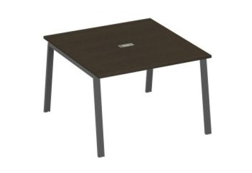 Стол для переговоров Мира Трио, цвет венге + антрацит