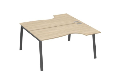 Станция рабочая эргономичная 2х160 Мира Трио, цвет дуб скандинавский + антрацит