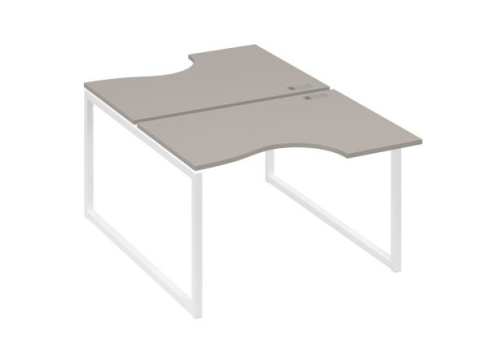 Рабочая станция эргономичная (2х120) Мира Одри, цвет мокко премиум + белый