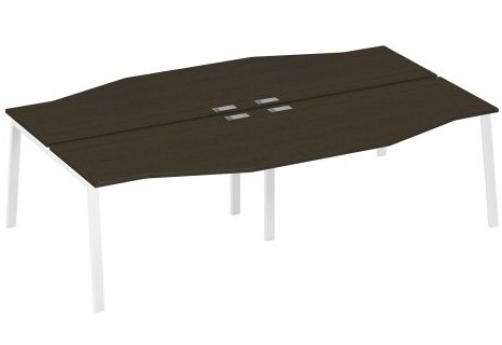 Станция рабочая эргономичная 4х140 Мира Трио, цвет венге + белый