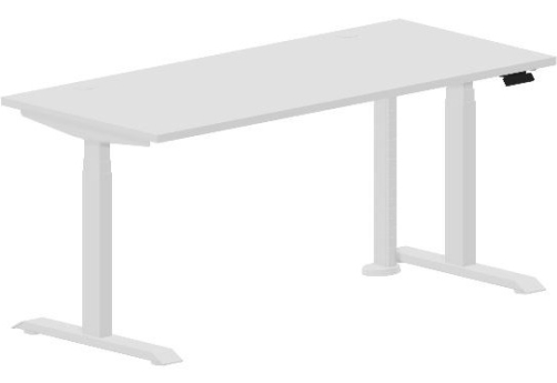 Стол регулируемой высоты (2 заглушки) Бенет, цвет белый + белый