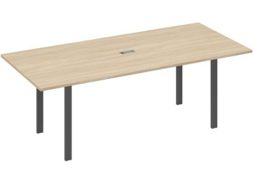 Стол для переговоров прямоугольный Мира Нумо, цвет дуб скандинавский + антрацит