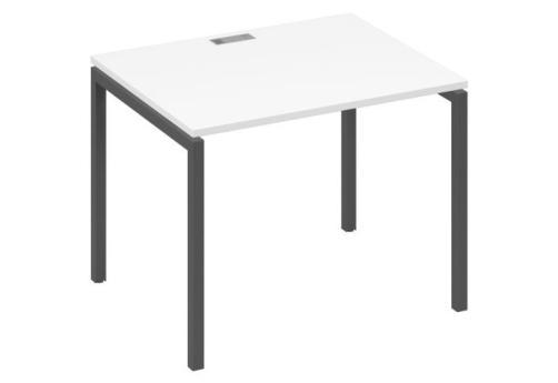 Стол письменный Мира Лофт, цвет белый премиум + антрацит