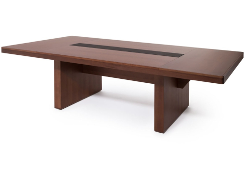 Стол для переговоров Сопрано, цвет орех Италия + черный