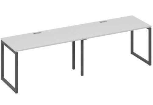 Рабочая станция (2х140) Мира Одри, цвет серый + антрацит