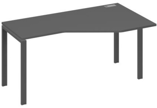 Стол эргономичный правый Мира Нумо, цвет антрацит премиум + антрацит