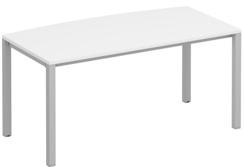 Стол руководителя Прайм Металл 50, цвет белый + серый