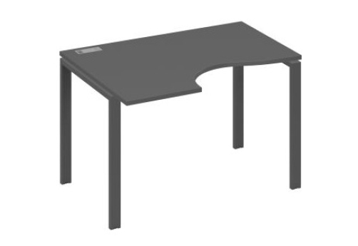 Стол эргономичный левый Мира Нумо, цвет антрацит премиум + антрацит
