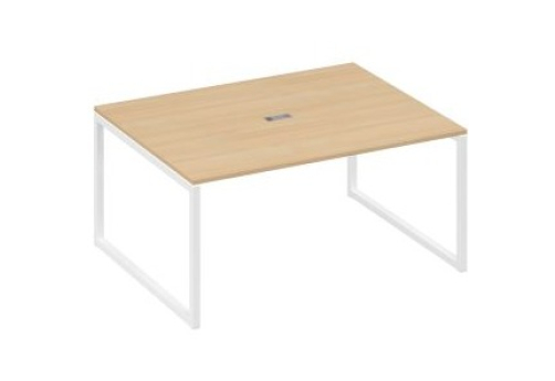 Стол для переговоров прямоугольный Мира Одри, цвет натуральный дуб + белый