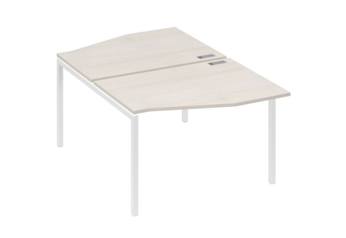 Рабочая станция эргономичная 2х120 Техно Мира Лофт, цвет дуб шамони + белый