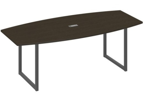 Стол для переговоров фигурный Мира Одри, цвет венге + антрацит