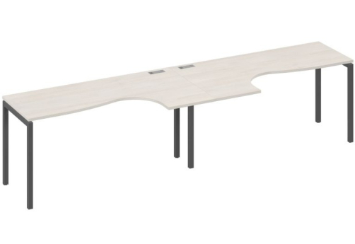 Рабочая станция эргономичная 2х160 Классика Мира Лофт, цвет дуб шамони + антрацит