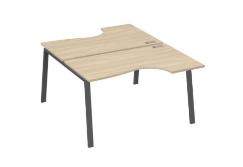 Станция рабочая эргономичная 2х140 Мира Трио, цвет дуб скандинавский + антрацит