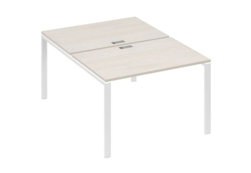 Рабочая станция (2х120) Мира Нумо, цвет дуб шамони + белый