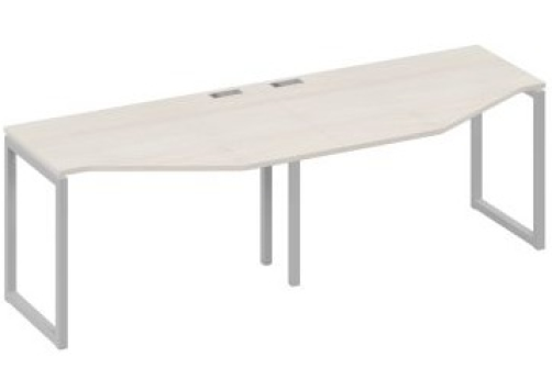 Рабочая станция эргономичная (2х120) Мира Одри, цвет дуб шамони + серый