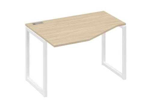 Стол эргономичный левый Мира Одри, цвет дуб скандинавский + белый