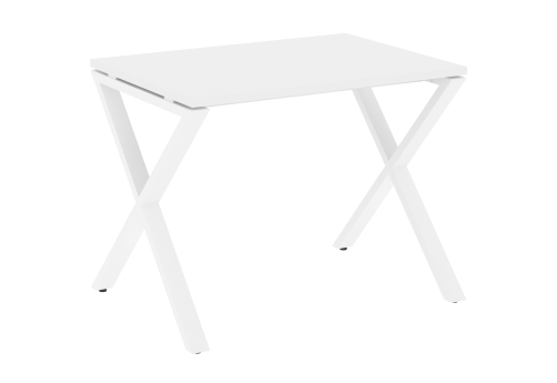 Стол рабочий Европа, цвет белый бриллиант + белый