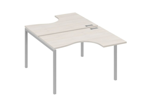 Рабочая станция эргономичная 2х120 Классика Мира Лофт, цвет дуб шамони + серый