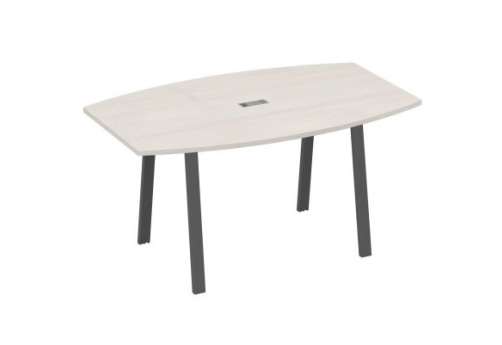 Стол для переговоров Мира Трио, цвет дуб шамони + антрацит