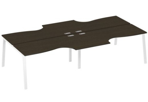 Станция рабочая эргономичная 4х160 Мира Трио, цвет венге + белый