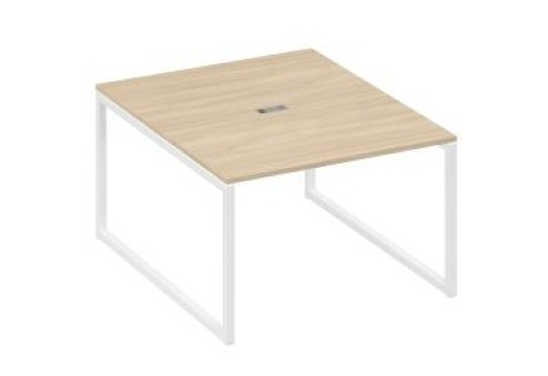 Стол для переговоров прямоугольный Мира Одри, цвет дуб скандинавский + белый