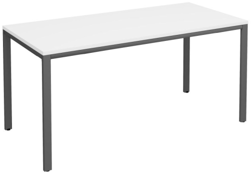 Стол письменный на металлокаркасе Прайм Металл 25, цвет белый + антрацит