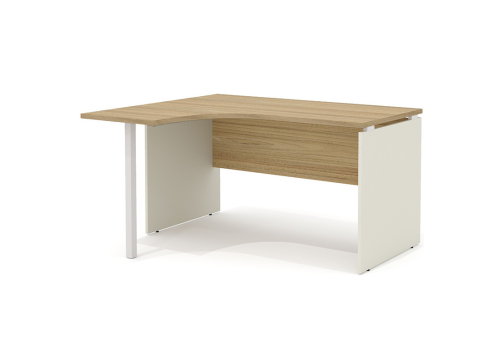 Стол рабочий эргономичный с опорой (левый) Некста, цвет вяз + беж