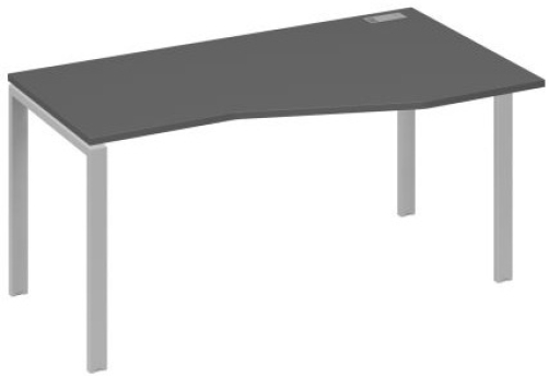 Стол эргономичный правый Мира Нумо, цвет антрацит премиум + серый