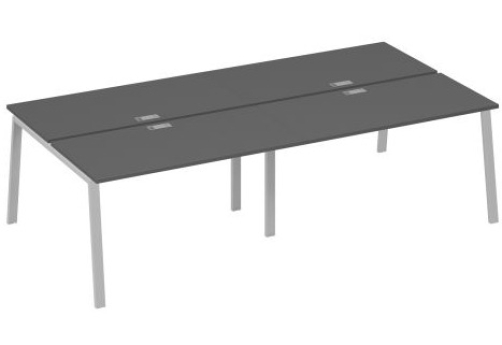 Рабочая станция 4х140 Мира Трио, цвет антрацит премиум + серый